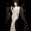 Scintillantes Champagne Paillettes Robe De Soirée 2020 Trompette / Sirène Col Haut 1/2 Manches Perlage Longue Volants Dos Nu Robe De Ceremonie