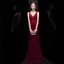 Sexy Bordeaux Robe De Soirée 2020 Trompette / Sirène Col v profond Sans Manches Percé Appliques En Dentelle Perlage Train De Balayage Volants Dos Nu Robe De Ceremonie