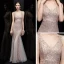 Scintillantes Or Rose Paillettes Robe De Soirée 2020 Trompette / Sirène V-Cou Sans Manches Longue Volants Dos Nu Robe De Ceremonie
