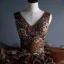 Best Brown Dancing Prom Dresses 2020 Ball Gown V-Neck Sleeveless Appliques Lace Beading Sequins Glitter Tulle Floor-Length / Long Backless Ruffle Formal Dresses