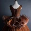 Best Brown Dancing Prom Dresses 2020 Ball Gown V-Neck Sleeveless Appliques Lace Beading Sequins Glitter Tulle Floor-Length / Long Backless Ruffle Formal Dresses