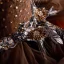 Best Brown Dancing Prom Dresses 2020 Ball Gown V-Neck Sleeveless Appliques Lace Beading Sequins Glitter Tulle Floor-Length / Long Backless Ruffle Formal Dresses