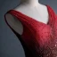 Beste Rot Tanzen Ballkleider 2020 Ballkleid V-Ausschnitt Ärmellos Stoffgürtel Pailletten Perlenstickerei Lange Rüschen Rückenfreies Festliche Kleider