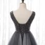 Best Grey Dancing Prom Dresses 2020 A-Line / Princess V-Neck Sleeveless Beading Floor-Length / Long Ruffle Backless Formal Dresses