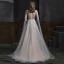 Illusion Gris Transparentes Robe De Soirée 2020 Princesse Encolure Dégagée Sans Manches Perlage Faux Diamant Train De Balayage Volants Robe De Ceremonie