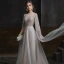 Illusion Gris Transparentes Robe De Soirée 2020 Princesse Encolure Dégagée Sans Manches Perlage Faux Diamant Train De Balayage Volants Robe De Ceremonie