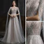Illusion Gris Transparentes Robe De Soirée 2020 Princesse Encolure Dégagée Sans Manches Perlage Faux Diamant Train De Balayage Volants Robe De Ceremonie