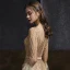 Meilleur Champagne Doré Dansant Robe De Bal 2020 Princesse Transparentes Encolure Dégagée Manches Longues Ceinture Perlage Paillettes Plumes Longue Volants Robe De Ceremonie
