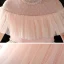 Vintage / Retro Candy Pink Flower Girl Dresses 2020 Ball Gown High Neck Long Sleeve Beading Pearl Rhinestone Spotted Tulle Floor-Length / Long Ruffle