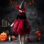 Halloween Cosplay Red Flower Girl Dresses 2020 Ball Gown Scoop Neck Long Sleeve Appliques Lace Sequins Knee-Length Cascading Ruffles