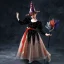 Vintage / Retro Halloween Cosplay Black Brown Flower Girl Dresses 2020 Ball Gown Scoop Neck Puffy 3/4 Sleeve Sash Glitter Star Floor-Length / Long