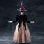 Vintage / Retro Halloween Cosplay Black Brown Flower Girl Dresses 2020 Ball Gown Scoop Neck Puffy 3/4 Sleeve Sash Glitter Star Floor-Length / Long