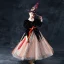 Vintage / Retro Halloween Cosplay Black Brown Flower Girl Dresses 2020 Ball Gown Scoop Neck Puffy 3/4 Sleeve Sash Glitter Star Floor-Length / Long