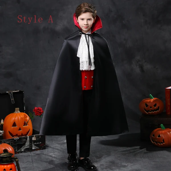 Halloween Cosplay Noire Costumes De Mariage pour garçons 2020 Rouge Gilet