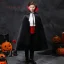 Halloween Cosplay Noire Costumes De Mariage pour garçons 2020 Rouge Gilet