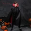 Halloween Cosplay Noire Costumes De Mariage pour garçons 2020 Rouge Gilet