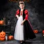Halloween Cosplay Multi-Colors Flower Girl Dresses 2020 Princess Scoop Neck Detachable Puffy 3/4 Sleeve Ankle Length Ruffle