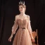 Étoile Marron Robe De Bal 2020 Princesse De l'épaule Gonflée Manches Longues Longue Volants Dos Nu Robe De Ceremonie