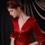 Vintage / Retro Burgundy Satin Prom Dresses 2020 Empire Deep V-Neck 3/4 Sleeve Floor-Length / Long Ruffle Backless Formal Dresses