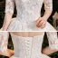 Vintage / Retro Champagne See-through Bridal Wedding Dresses 2020 Ball Gown High Neck 1/2 Sleeves Backless Appliques Lace Beading Sequins Glitter Tulle Cathedral Train Ruffle