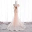 Schöne Pearl Rosa Abendkleider 2020 Meerjungfrau One-Shoulder Ärmellos Glanz Polyester Sweep / Pinsel Zug Rüschen Rückenfreies Festliche Kleider