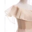 Schöne Pearl Rosa Abendkleider 2020 Meerjungfrau One-Shoulder Ärmellos Glanz Polyester Sweep / Pinsel Zug Rüschen Rückenfreies Festliche Kleider