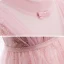 Vintage / Originale Rose Bonbon Dansant Robe De Bal 2020 Princesse Transparentes Col Haut Manches Courtes Perlage Paillettes Ceinture Longue Volants Dos Nu Robe De Ceremonie