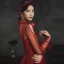 Vintage / Retro Burgundy Dancing Prom Dresses 2020 A-Line / Princess See-through High Neck Long Sleeve Beading Floor-Length / Long Ruffle Backless Formal Dresses