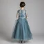 Chic / Beautiful Ink Blue See-through Flower Girl Dresses 2020 A-Line / Princess Scoop Neck 1/2 Sleeves Sash Appliques Lace Beading Floor-Length / Long Ruffle Wedding Party Dresses