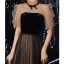 Vintage / Originale Noire Dégradé De Couleur Robe De Soirée 2020 Princesse Transparentes Col Haut Gonflée 1/2 Manches Perlage Glitter Tulle Train De Balayage Volants Dos Nu Robe De Ceremonie