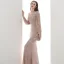 Affordable Champagne Sequins Evening Dresses  2020 Trumpet / Mermaid V-Neck Puffy Long Sleeve Beading Floor-Length / Long Ruffle Formal Dresses