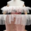 Chic / Belle Champagne Dansant Robe De Bal 2020 Robe Boule De l'épaule Manches Courtes Dos Nu Appliques En Dentelle Paillettes Longue Volants Robe De Ceremonie
