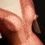 High-end Watermelon Dancing Prom Dresses 2020 A-Line / Princess Deep V-Neck Puffy Short Sleeve Beading Glitter Tulle Floor-Length / Long Ruffle Backless Formal Dresses
