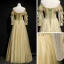Meilleur Jonquille Dansant Robe De Bal 2020 Princesse Transparentes Encolure Dégagée Manches Longues Perlage Paillettes Longue Volants Dos Nu Robe De Ceremonie