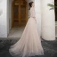High End Champagner Tanzen Ballkleider 2020 A Linie Durchsichtige Stehkragen Kurze Ärmel Perlenstickerei Sweep / Pinsel Zug Rüschen Rückenfreies Festliche Kleider