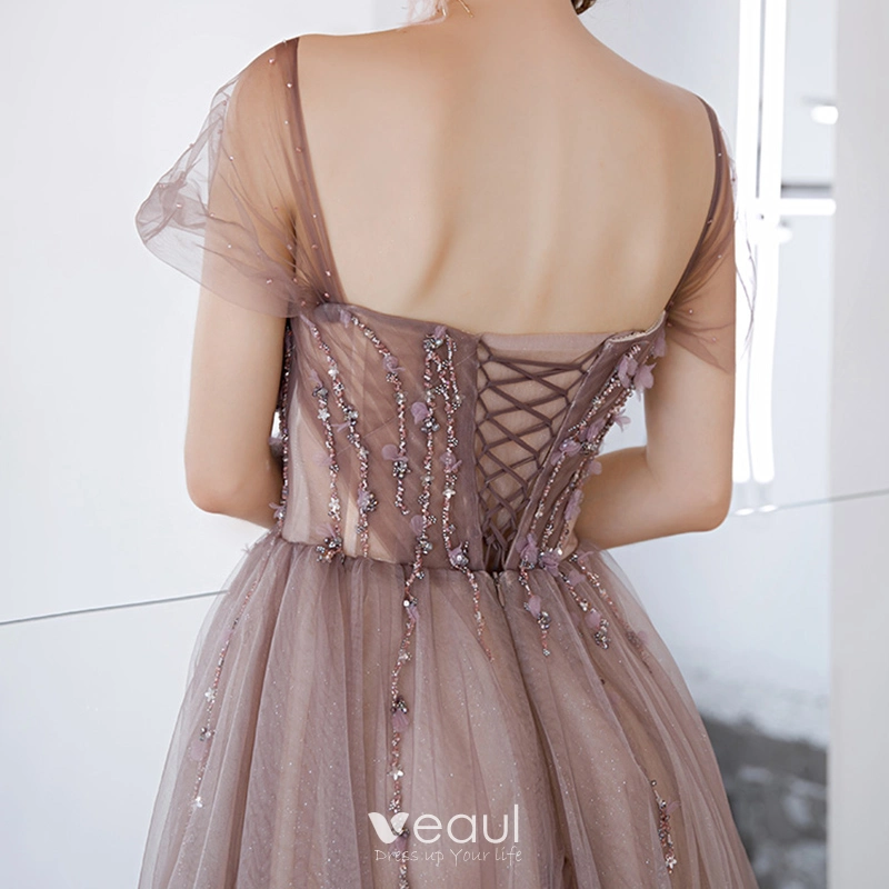 Elizabeth Sin Tirante Novio Gasa Vestidos Champán Tallas Grandes