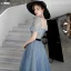 Elegant Ocean Blue Prom Dresses 2020 A-Line / Princess Square Neckline Puffy Short Sleeve Sash Beading Floor-Length / Long Ruffle Backless Formal Dresses