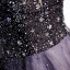 Beste Violett Tanzen Ballkleider 2020 A Linie Tiefer V-Ausschnitt Ärmellos Perlenstickerei Pailletten Glanz Tülle Sweep / Pinsel Zug Rüschen Rückenfreies Festliche Kleider