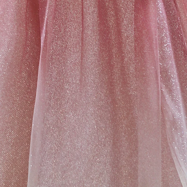 Elegant Burgundy Gradient-Color Dancing Prom Dresses 2020 A-Line / Princess Off-The-Shoulder Short Sleeve Glitter Tulle Floor-Length / Long Ruffle Backless Formal Dresses