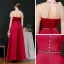 Vintage / Retro Burgundy Satin Dancing Prom Dresses 2020 A-Line / Princess See-through High Neck Puffy Short Sleeve Beading Floor-Length / Long Ruffle Backless Formal Dresses