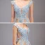 Illusion Champagne See-through Prom Dresses 2020 A-Line / Princess V-Neck Sleeveless Appliques Lace Floor-Length / Long Ruffle Formal Dresses