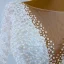 Luxe Blanche Satin La Mariée Robe De Mariée 2020 Robe Boule Transparentes Encolure Carrée Manches Longues Dos Nu Fait main Perlage Perle Train De Balayage Volants