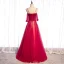 Chic / Belle Rouge Dansant Robe De Bal 2020 Princesse Bretelles Spaghetti Manches Courtes Perlage Longue Volants Dos Nu Robe De Ceremonie