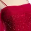 Chic / Belle Rouge Dansant Robe De Bal 2020 Princesse Bretelles Spaghetti Manches Courtes Perlage Longue Volants Dos Nu Robe De Ceremonie