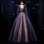 Fashion Navy Blue Dancing Prom Dresses 2020 Ball Gown Scoop Neck Long Sleeve Appliques Lace Beading Sash Floor-Length / Long Ruffle Backless Formal Dresses
