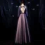 Fashion Navy Blue Dancing Prom Dresses 2020 Ball Gown Scoop Neck Long Sleeve Appliques Lace Beading Sash Floor-Length / Long Ruffle Backless Formal Dresses