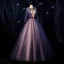 Fashion Navy Blue Dancing Prom Dresses 2020 Ball Gown Scoop Neck Long Sleeve Appliques Lace Beading Sash Floor-Length / Long Ruffle Backless Formal Dresses