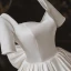 Luxury / Gorgeous Ivory Satin Bridal Wedding Dresses 2020 Ball Gown Square Neckline Short Sleeve Backless Bow Beading Pearl Chapel Train Ruffle