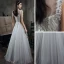 Vintage / Retro Grey Dancing Prom Dresses 2020 A-Line / Princess See-through High Neck Sleeveless Beading Floor-Length / Long Ruffle Formal Dresses