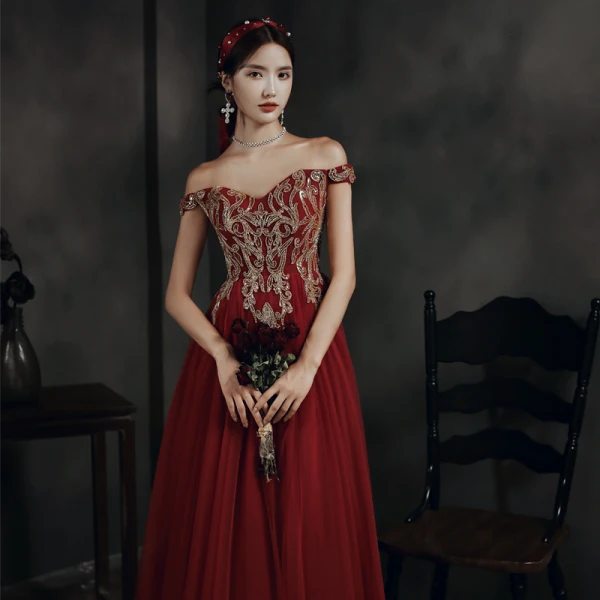 Elegant Grey Dancing Prom Dresses 2020 A-Line / Princess Off-The-Shoulder Short Sleeve Beading Floor-Length / Long Ruffle Backless Formal Dresses